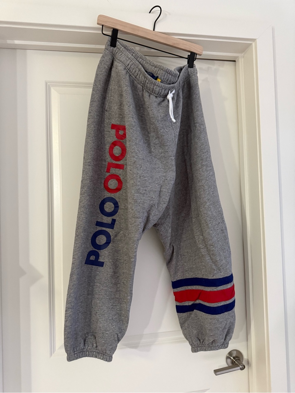Polo by Ralph Lauren Grey Sweatpants with Red & Blue POLO Branding